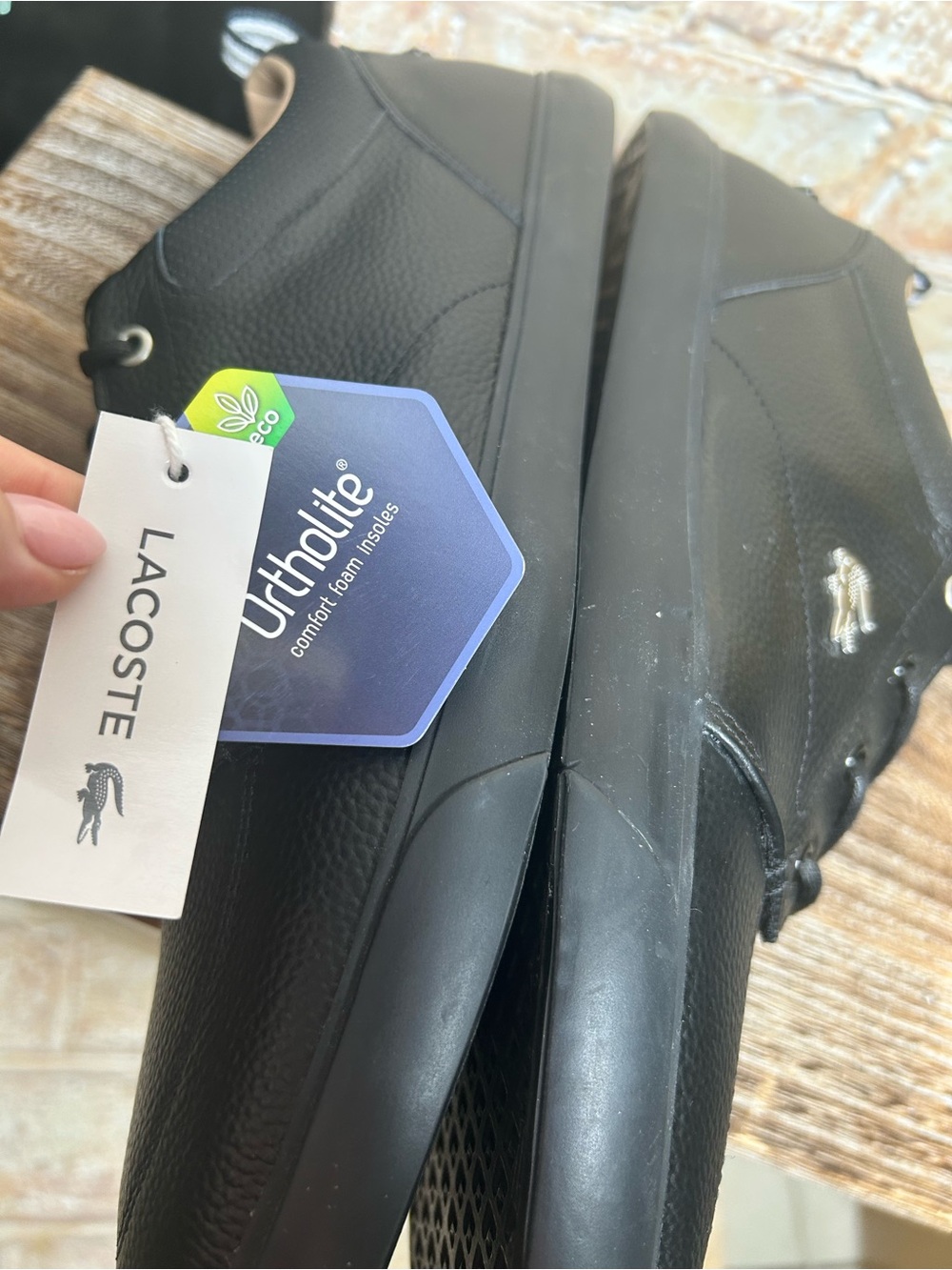 Lacoste Bayliss Leather Sneakers Black Men’s 13 NWT old money #9 - Picture 12 of 12